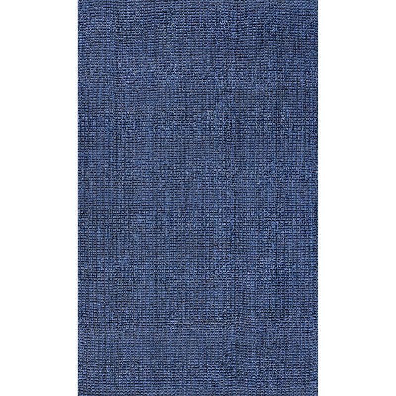 3'x5' Pata Hand Woven Chunky Jute Area Rug, Navy - JONATHAN Y
