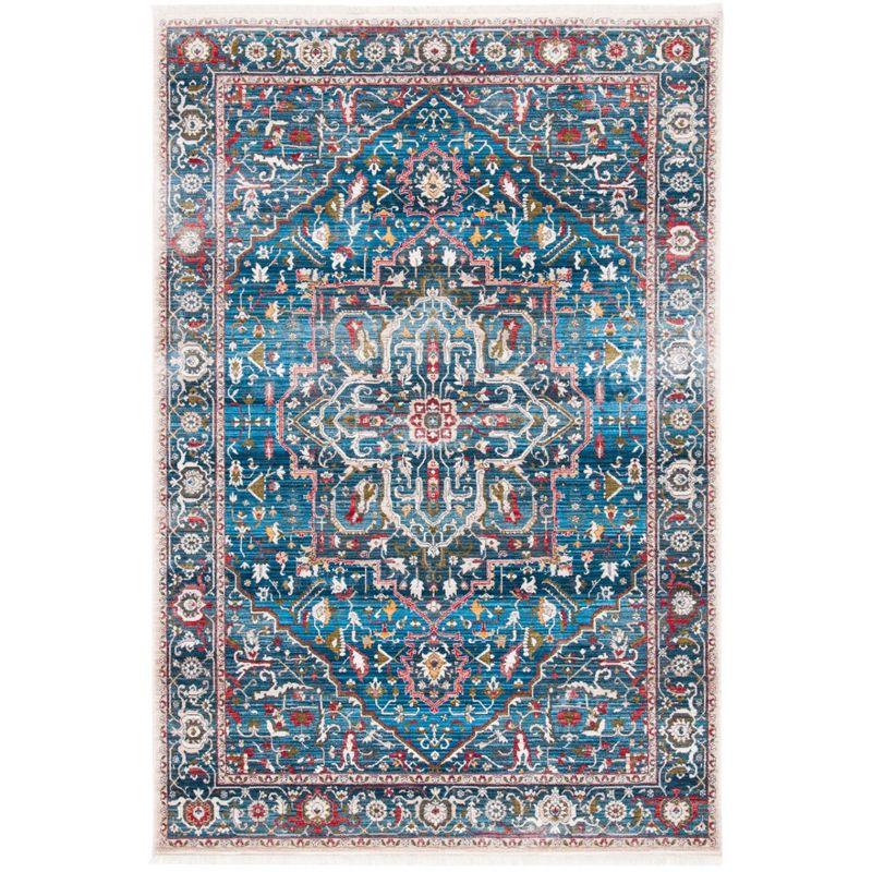 Vintage Persian VTP479 Power Loomed Indoor Area Rug - Blue/Ivory - 6'x9' - Safavieh