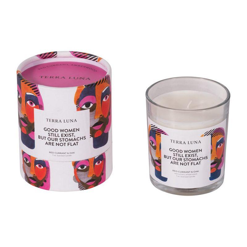 Red Currant and Oak Scented Candle with Artistic Design