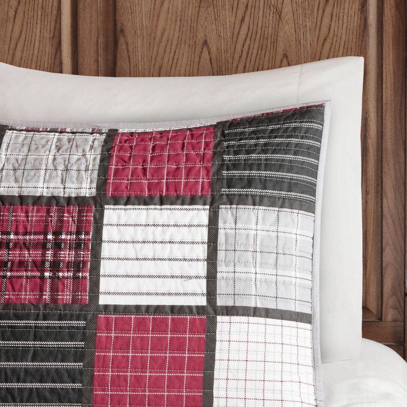 Tulsa Oversized Plaid Print Cotton Quilt Set