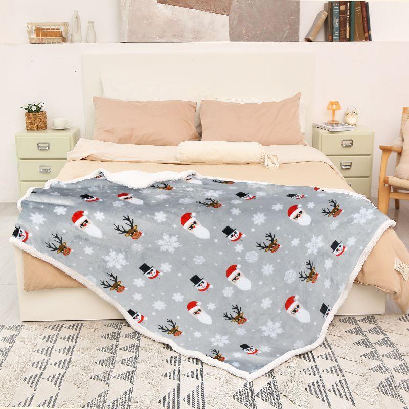 Catalonia Christmas Fleece PlushThrow Blanket, Ultra Soft Cozy Fleece Blanket for Bed Couch, TV Bed Fuzzy Blanket, Fluffy Comfy Warm Throws, 50"x60"