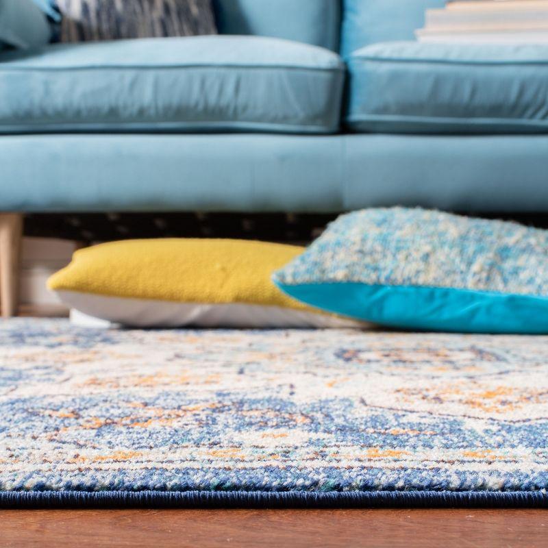 Madison MAD473 Power Loomed Indoor Area Rug - Blue/Light Blue - 4'x6' - Safavieh