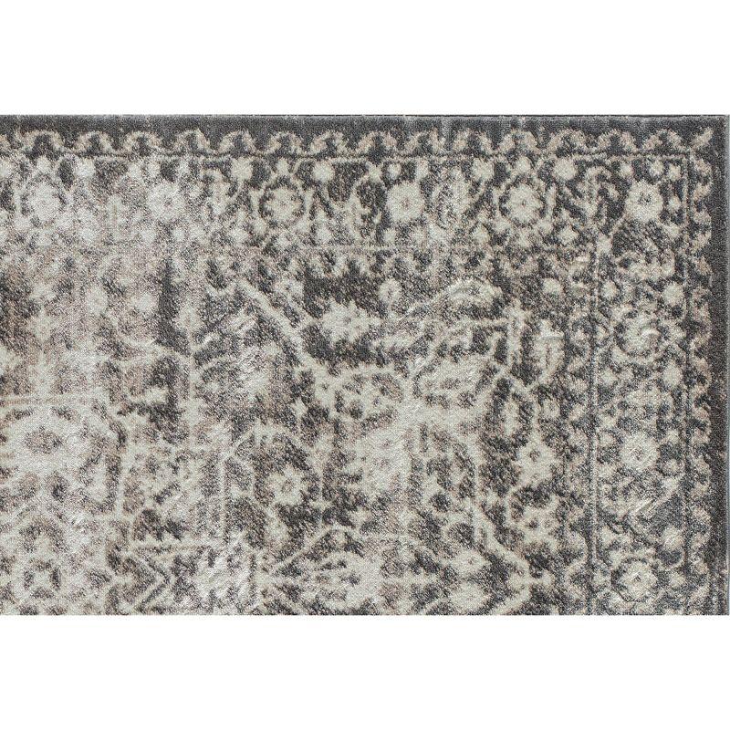 Rugs America Leopold LX20B Stone Transitional Cream Area Rug for Dining Room Rug Neutral Rug Living Room Rug Kitchen, 5'3"x7'