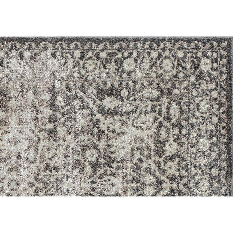 Regal Slate Grey 5' x 7' Synthetic Transitional Area Rug