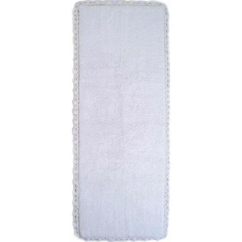 Provence Elegance White Crochet Bath Runner 22"x60"