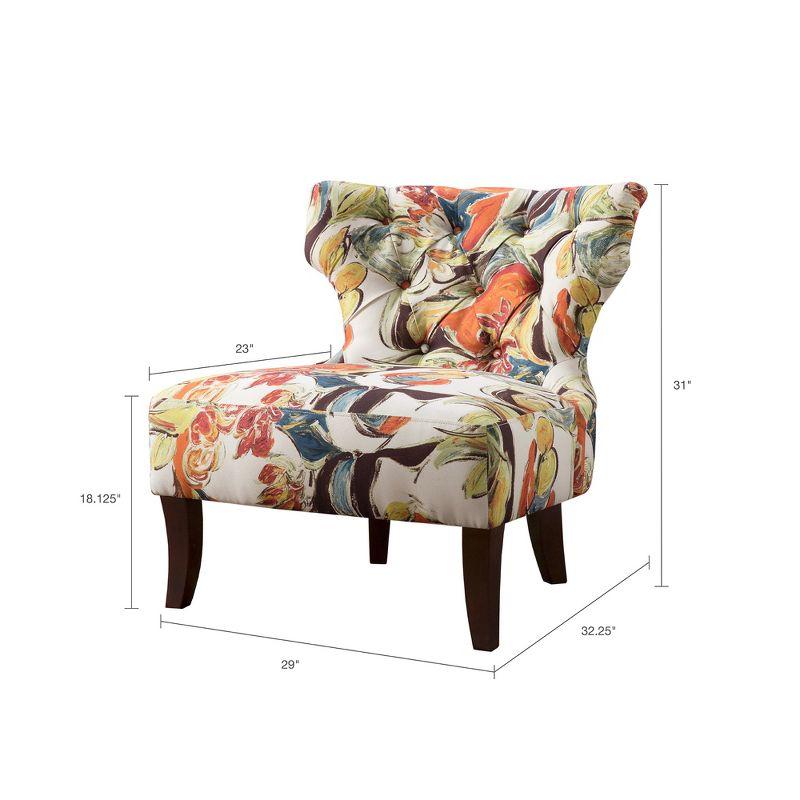 Laura Accent Chairs Cream - Madison Park: Modern Slipper Style, Acrylic Legs, Living Room Furniture