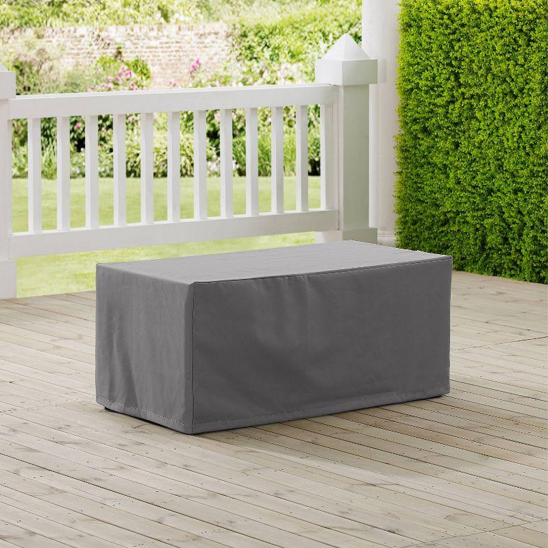 Outdoor Rectangular Table Furniture Cover - Gray - Crosley: Heavy Gauge Vinyl, Drawstring Closure, Waterproof