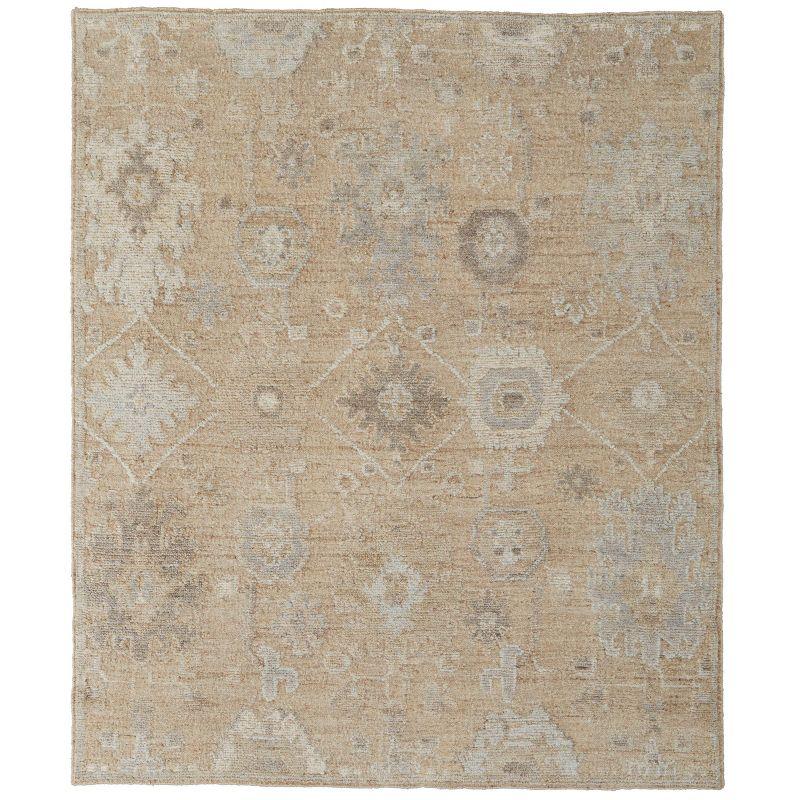 Grafton Gray and Beige Hand-Knotted Wool Area Rug