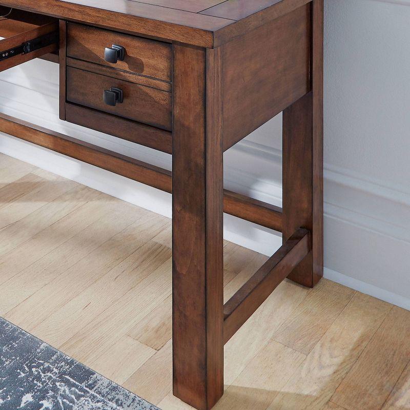 Tahoe Executive Writing Desk - Aged Maple - Home Styles: Mid-Century Modern, Hardwood Frame, Drawer Storage