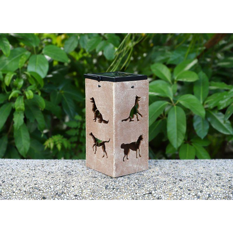 Techko Solar Themed Silhouette Indoor/Outdoor Garden Décor Lantern