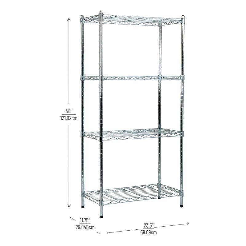 Mind Reader Storage Shelves, Garage Shelving, Storage Shelf, Adjustable, Metal, 48"H