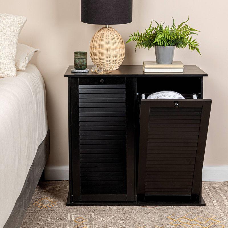 Tilt-out Cabinet Laundry Sorter with Shutter Front