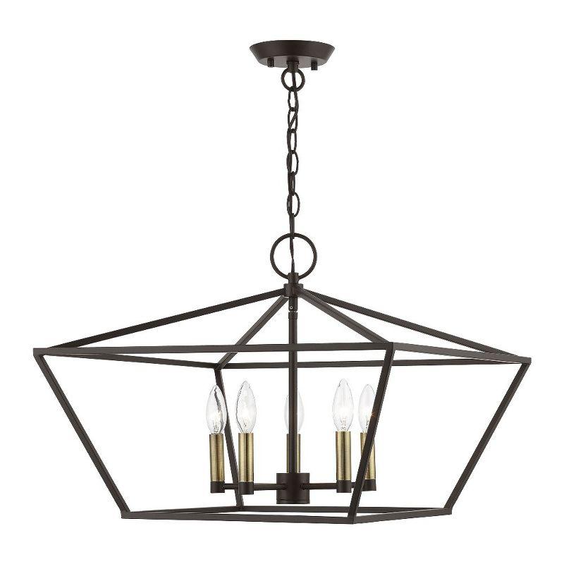 Livex Lighting Devone 5 - Light Chandelier in  Bronze/Antique Brass