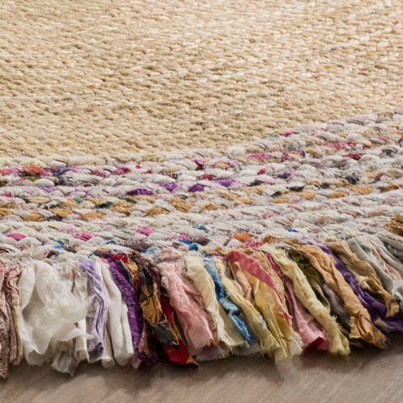 Cape Cod CAP205 Hand Woven Area Rug - Ivory/Light Beige - 5' Round - Safavieh.
