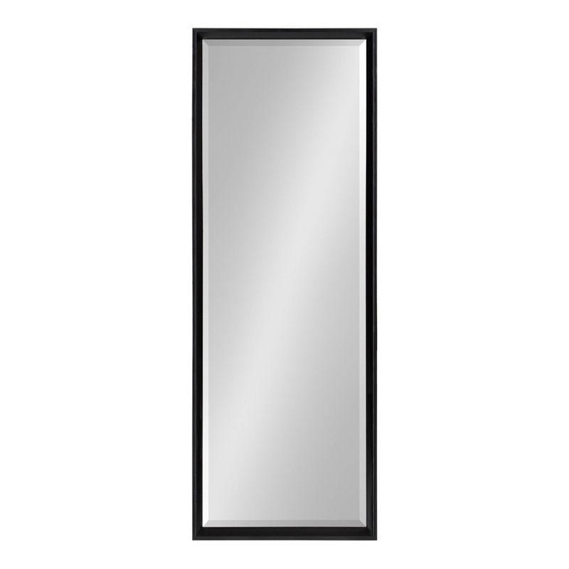 17.5" x 49.5" Calter Full Length Wall Mirror Black - Kate and Laurel