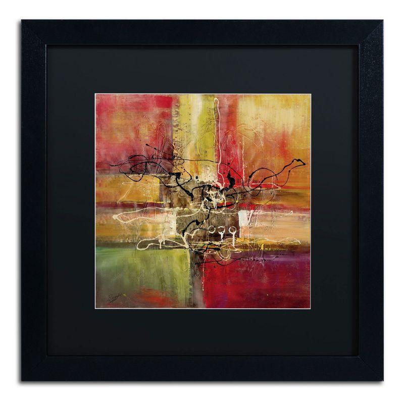 Colorful Abstract 11" x 11" Giclee Canvas Print in Black Frame