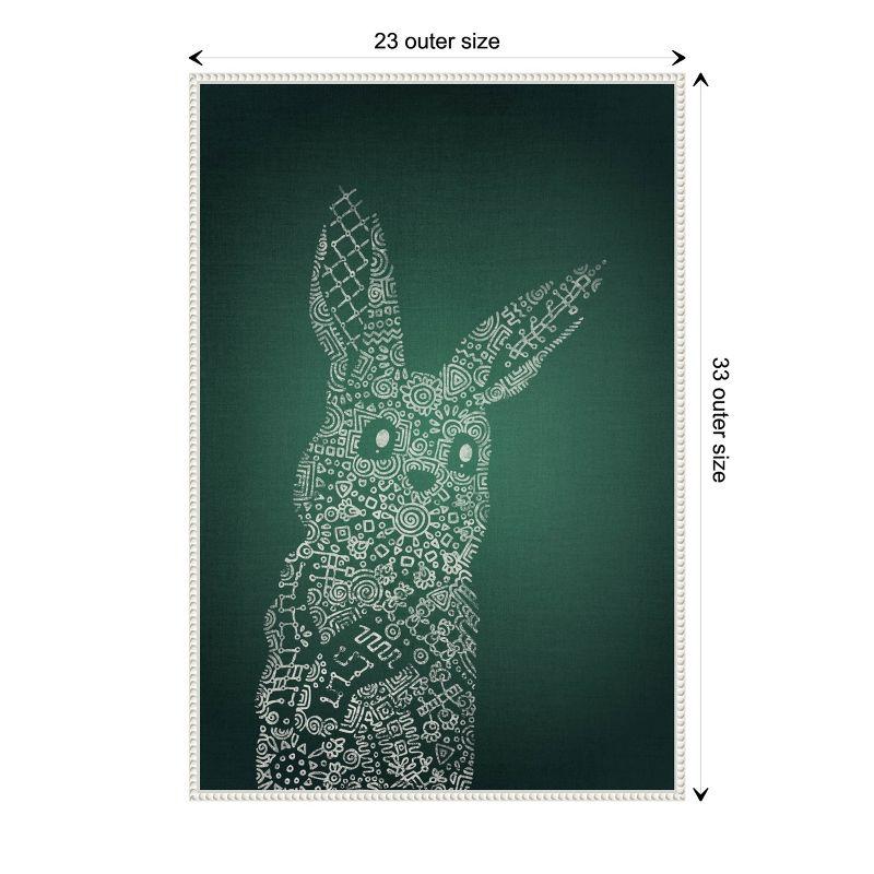 Amanti Art The Emerald Bunny by Ema Paraschiv Canvas Wall Art Print Framed 23 x 33-in.