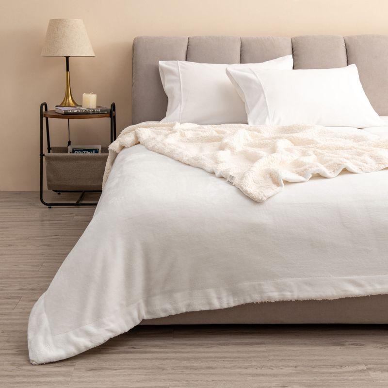 FreshFolds Ultra Soft Plush Sherpa Reversible Blanket