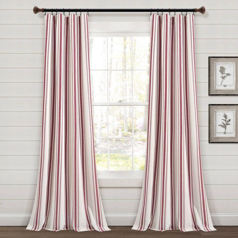 Cotton Blend Semi Sheer Curtain Pair