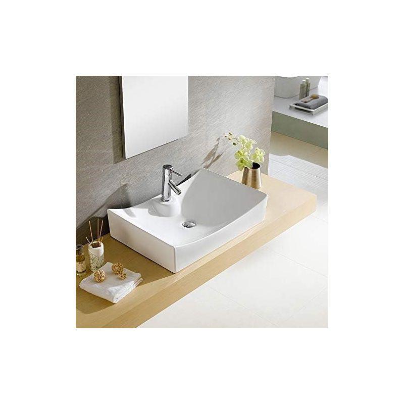 Fine Fixtures Rectangular Vessel Sink Vitreous China