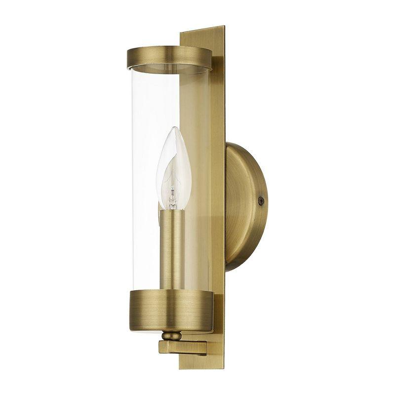 Everly Quinn Bernd Steel Candle Wall Light