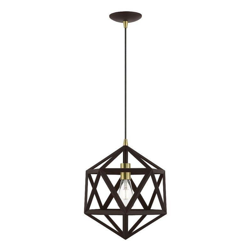 Livex Lighting Ashland 1 - Light Pendant in  Bronze/Antique Brass