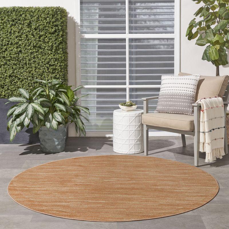 Nourison Essentials Rust Round 8' Indoor/Outdoor Area Rug