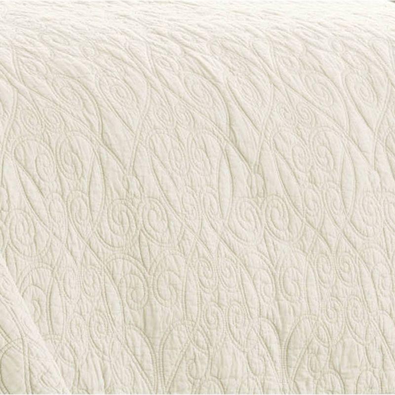 Laura Ashley King Felicity Quilt and Sham Set Ivory: Bedding, Pre-Washed, Lightweight Fabric
