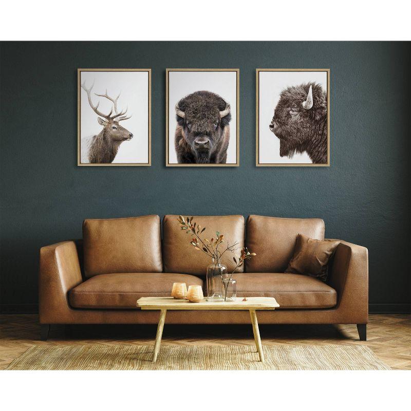 Sylvie Stag Profile Framed Canvas by Amy Peterson Art Studio - Kate & Laurel All Things Decor