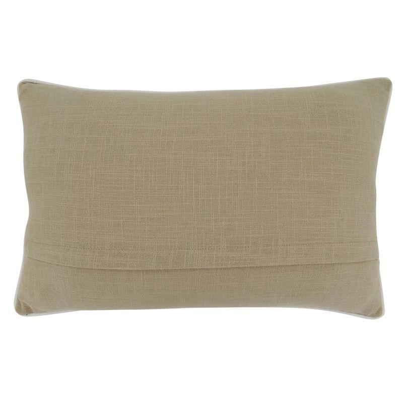 Natural Believe Design Cotton Rectangular Holiday Throw Pillow