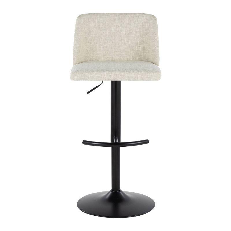 Swivel Upholstered Adjustable Height Counter Stool with Metal Frame