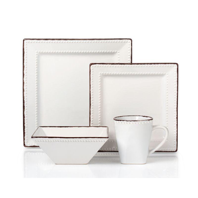16 Piece Stoneware Dinnerware Set - Service for 4