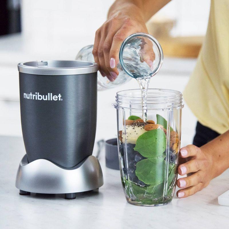 nutribullet Original Personal Blender 600W Silver: Stainless Steel Blades, Smoothie Maker, Dishwasher-Safe Parts