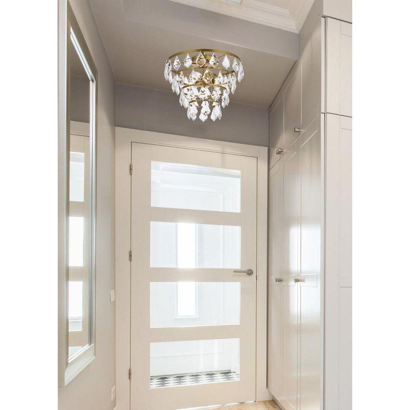Elegant Lighting Ella 14 inch flush mount in brass
