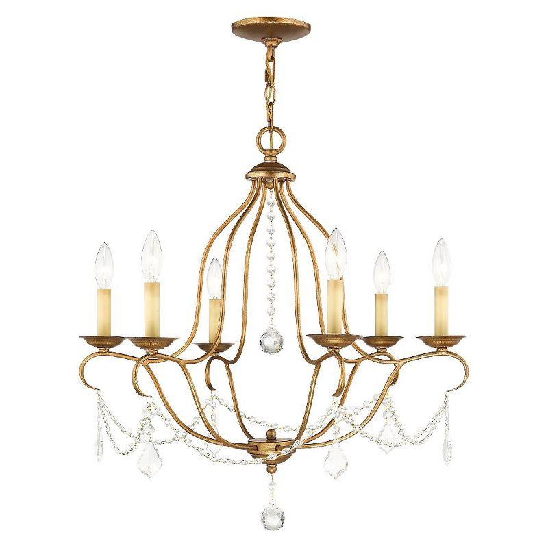 Livex Lighting Chesterfield 6 - Light Chandelier in  Antique Gold Leaf