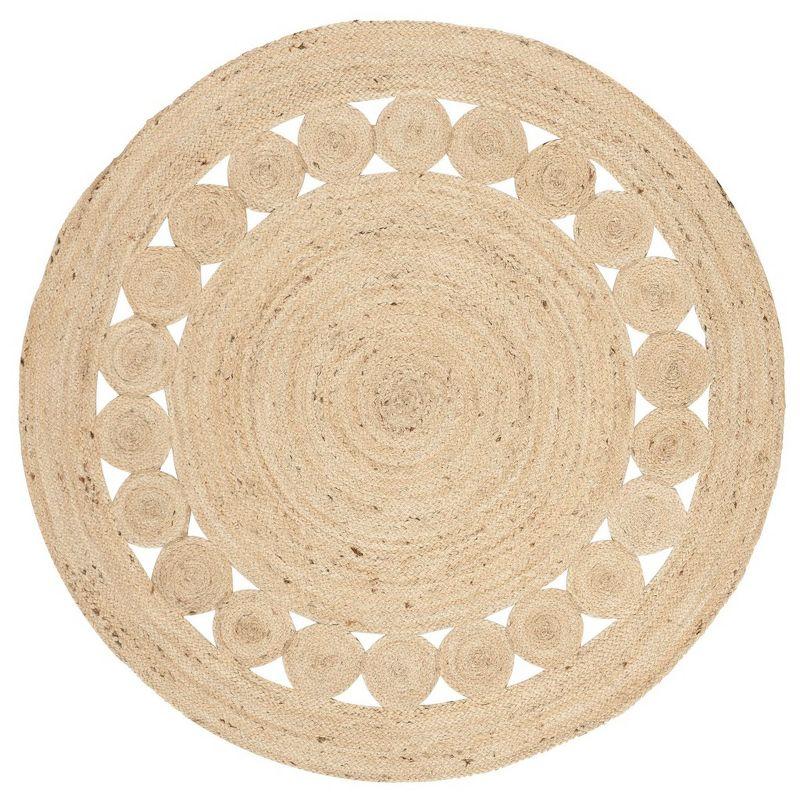 Natural Fiber NF364 Hand Woven Indoor Accent Rug - Ivory - 3' Round - Safavieh.