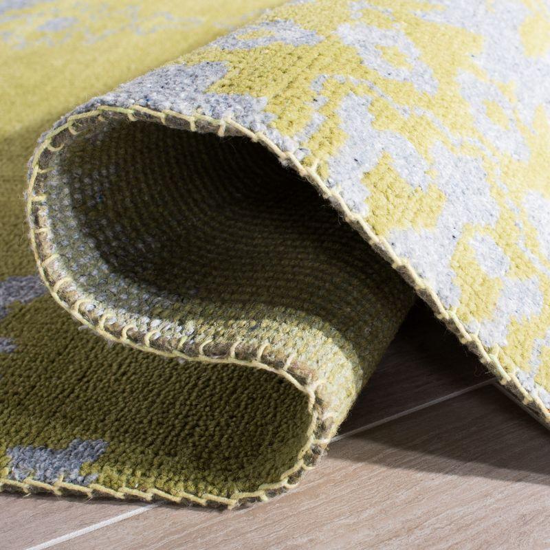 Stone Wash STW235 Hand Knotted Indoor Area Rug - Chartreuse - 5'x8' - Safavieh