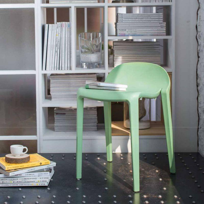 2pc Joyous Short Stools - Green - Lagoon: Resin Frame, Contoured Seat, No Assembly, UV & Weather-Resistant