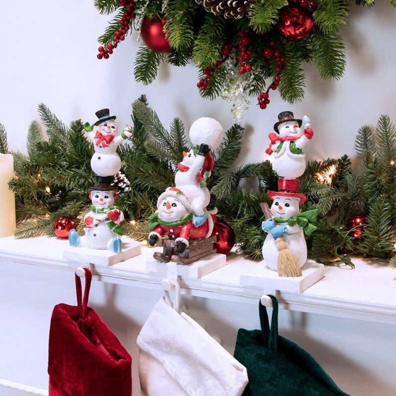 Northlight Set of 3 Snowmen Christmas Stocking Holders 9"