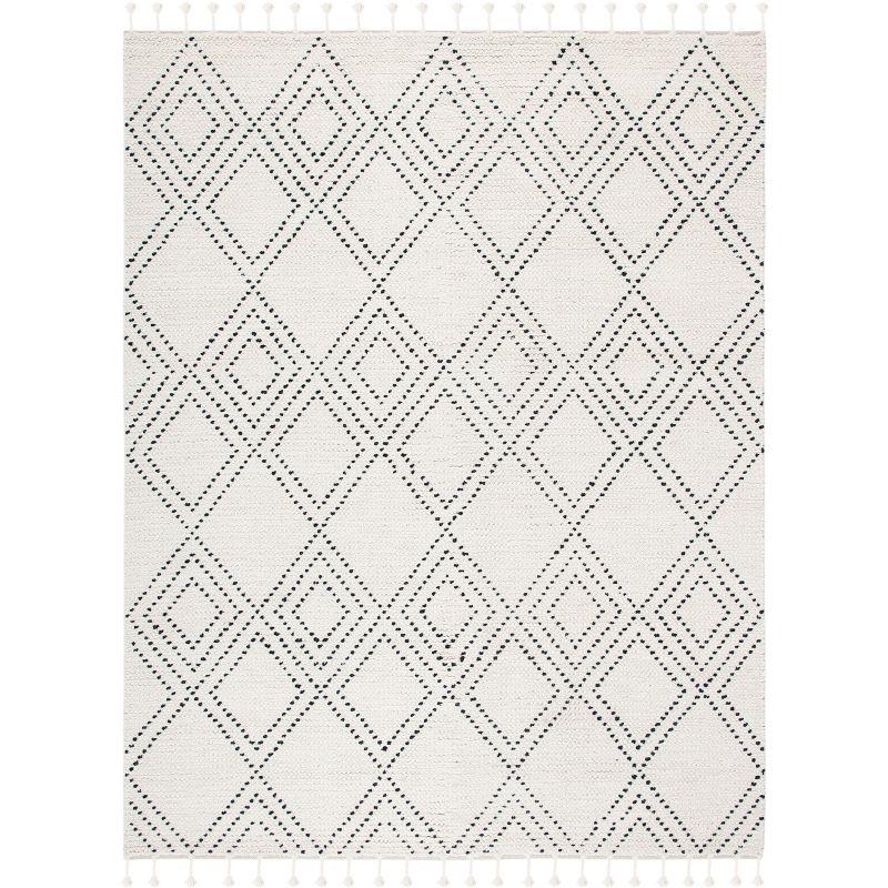 Casablanca CSB676 Hand Loomed Area Rug - Ivory/Black - 8'x10' - Safavieh.