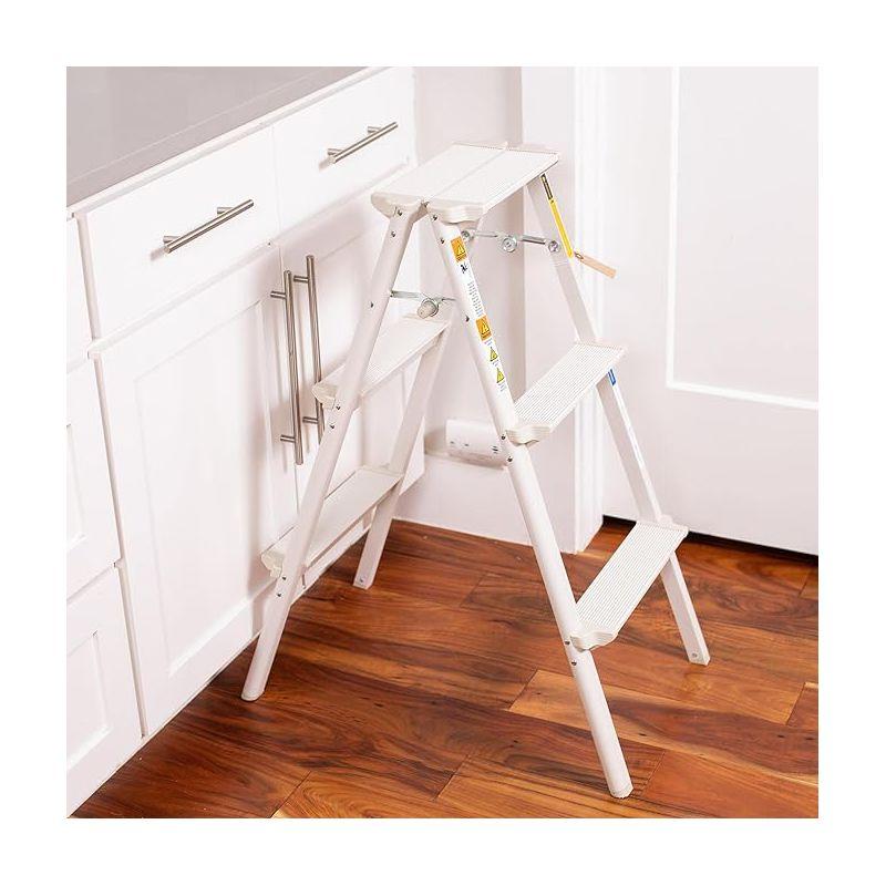 BirdRock Home 3 - Step Steel Lightweight Folding Step Ladder