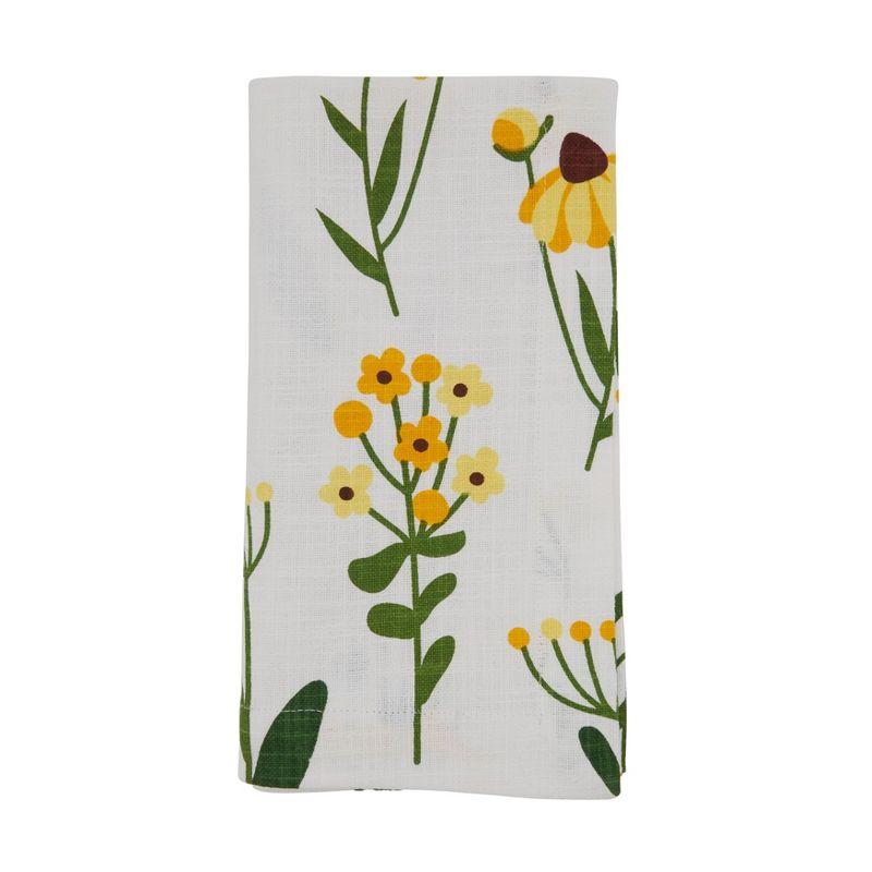 Daisy Floral Cotton Napkins Set of Four