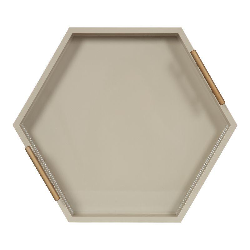 Kate and Laurel Lipton Tray, 18x18, Brown and Gold