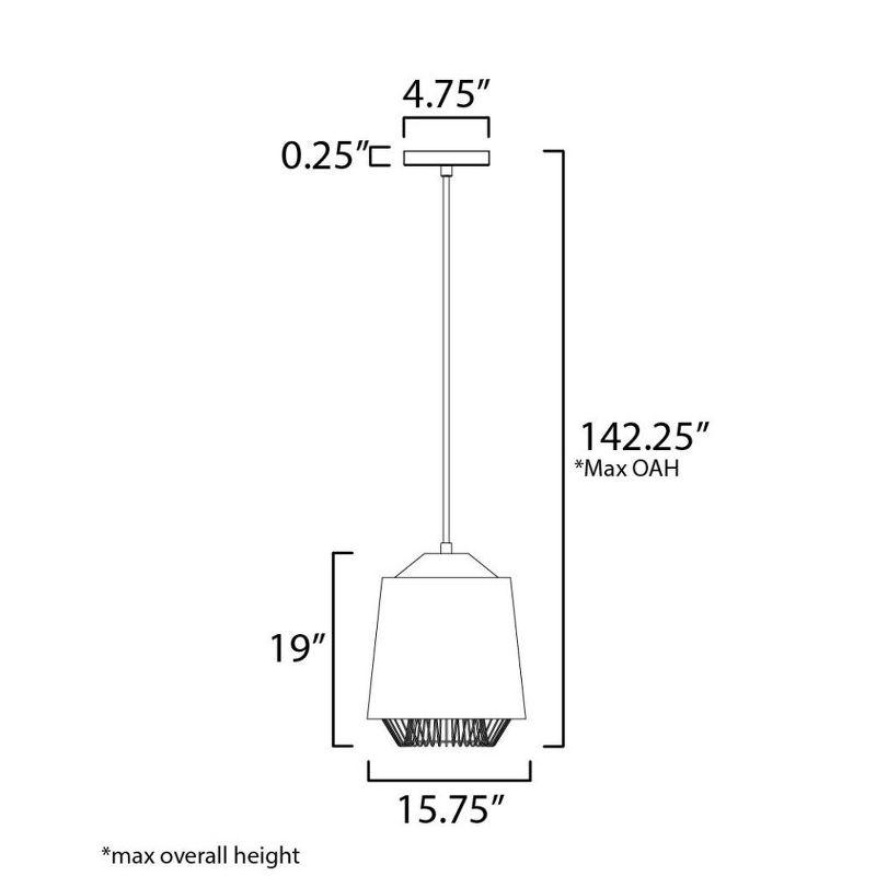 ET2 Lighting Phoenix 1 - Light Pendant in  Gray/Black