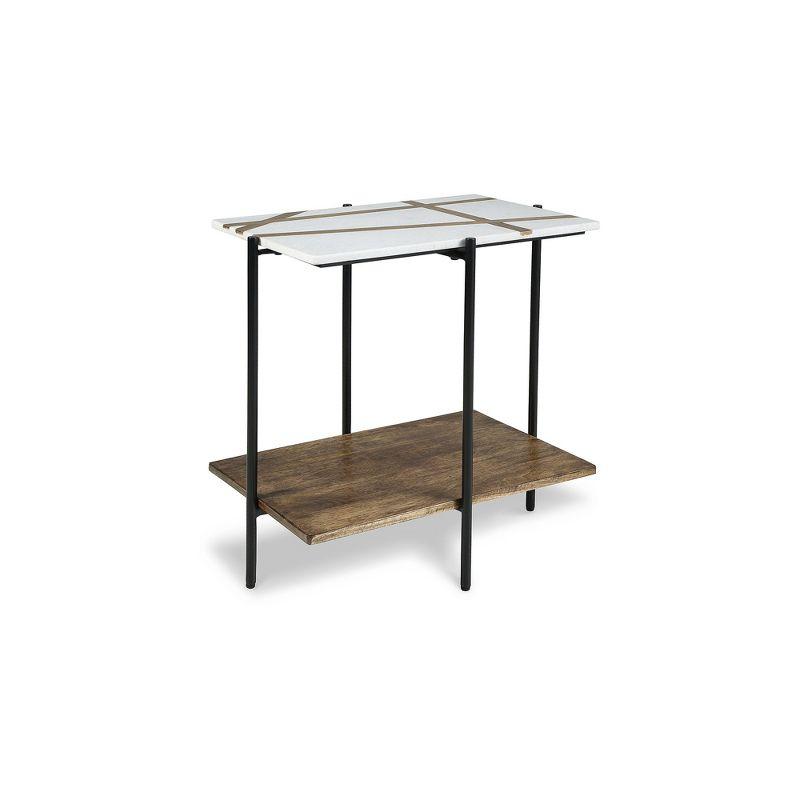 17 Stories Lajoy Marble Top End Table