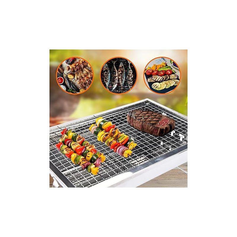 Zorestar Portable Folding Charcoal Grill, Silver