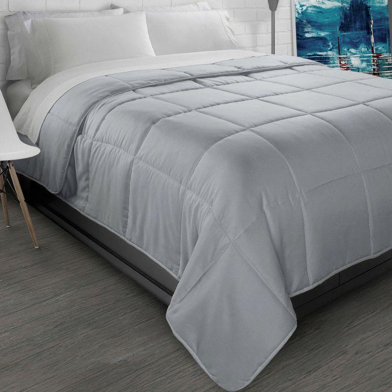 King Gray Microfiber Down-Alternative Comforter