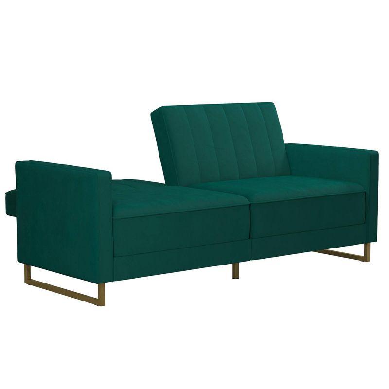 Skylar Full / Double 77'' Velvet Tufted Convertible Sofa