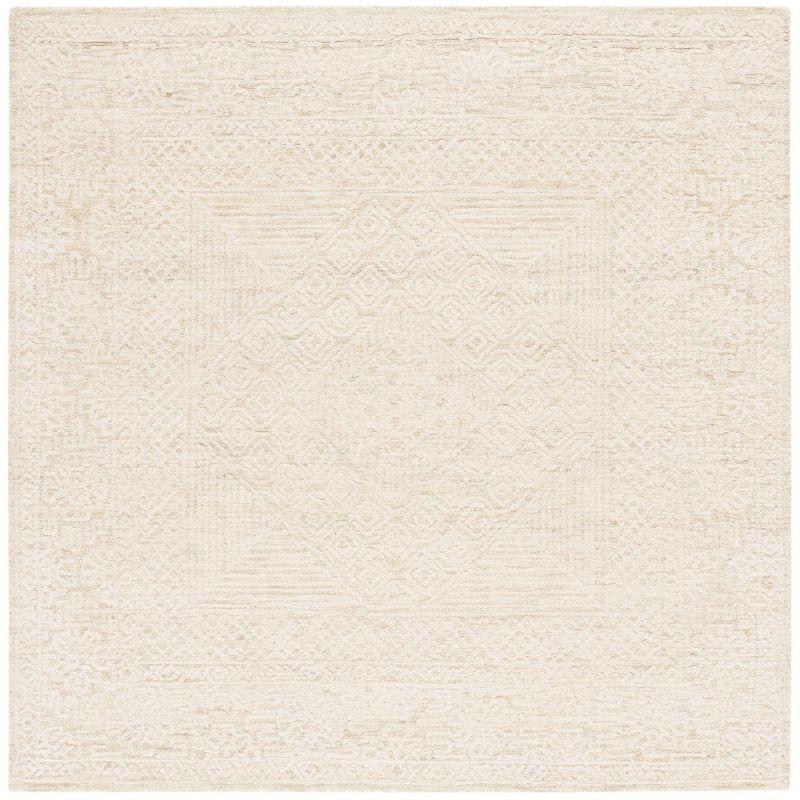 Textural TXT305 Hand Tufted Indoor Area Rug - Gold/Ivory - 6'x6' - Safavieh