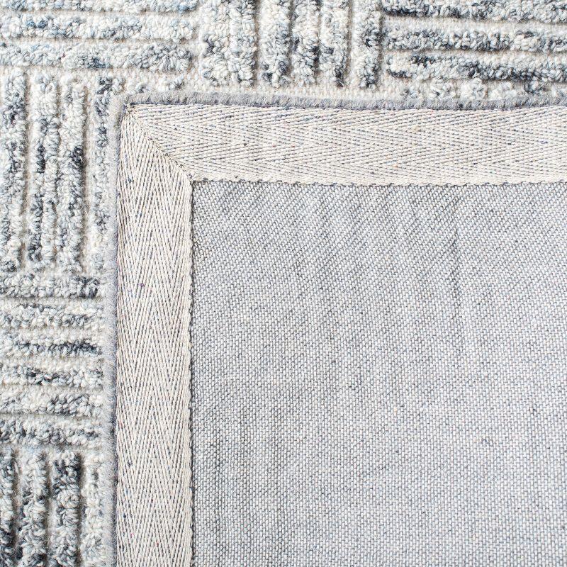 Micro-Loop MLP976 Hand Tufted Indoor Area Rug - Grey - 5'x8'- Safavieh